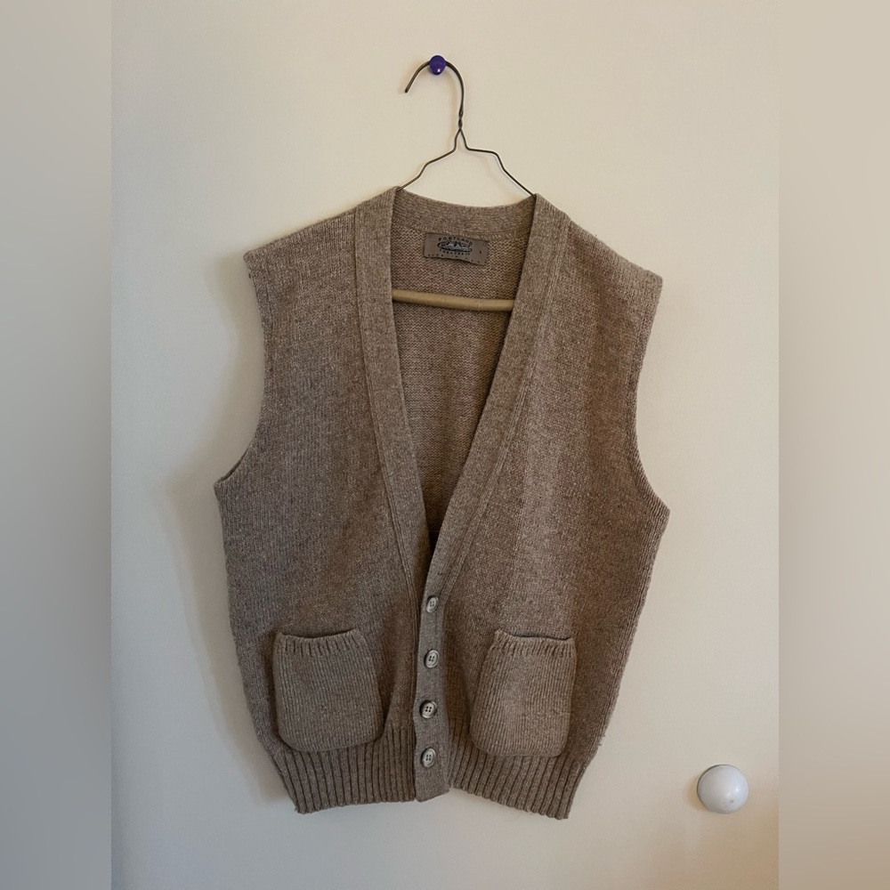 Portland Sweater Co. Tan Wool Vest